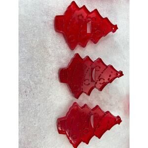 Plastic Christmas‎ tree Cookie Cutters Set of 3